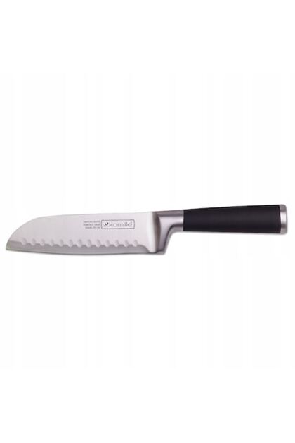 Cuțit de bucătărie Santoku, oțel inoxidabil, mâner ergonomic, 16 cm