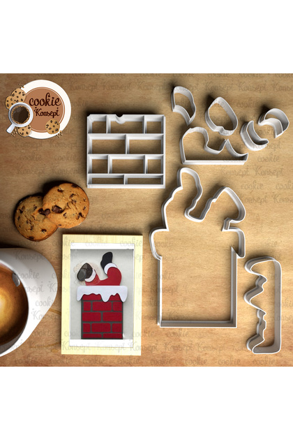 Santa Claus Chimney | Santa Christmas Cookie, Dough and Clay Compatible Mold Set