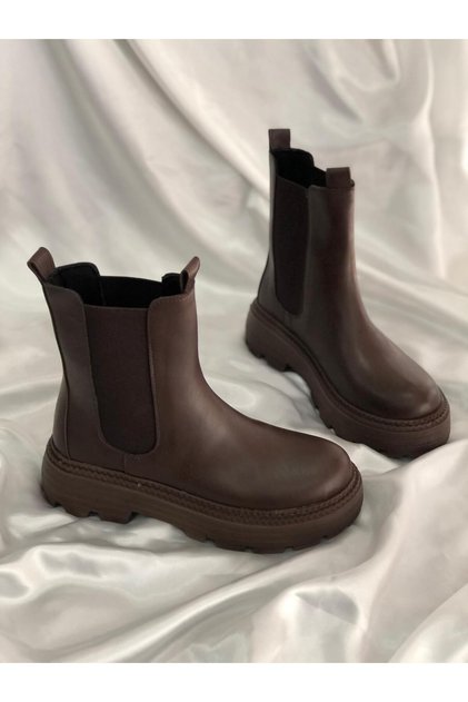 Sara Brown Elastic 4 cm Daily Boots