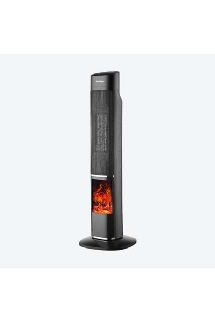 Colin 2000W Heater – Black with Flame Effect and Remote Control