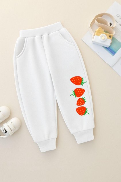 Strawberry Printed Unisex Children's Trackpants