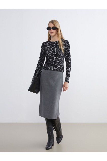 Lcwaikiki Classic Elastic Waist Knit Skirt