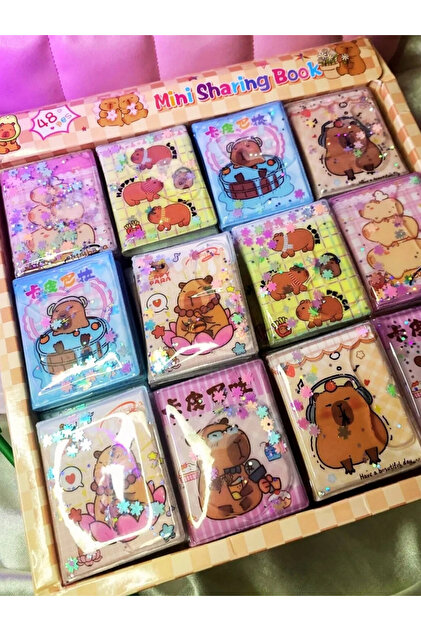 Capybara Kapibara 5 Adet Mini Sulu Sticker Defter Stickerlı Not Defteri