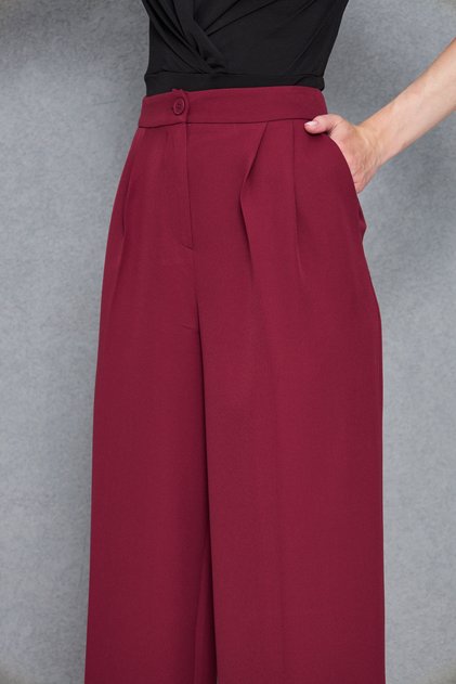 Pantaloni cu nasturi din material textil
