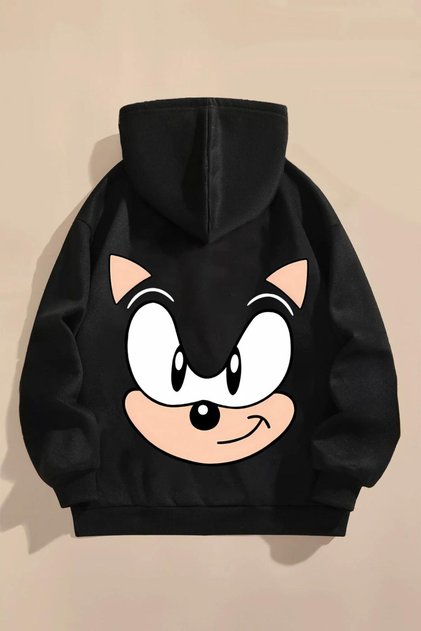 Children's Sonic Printed Hooded Sweatshirt Hoodie