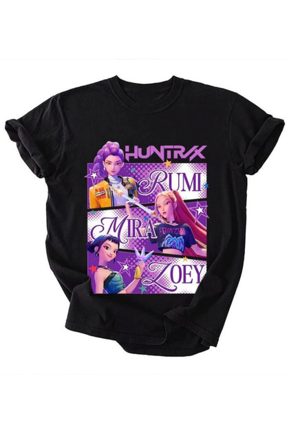 Huntrix printed T-shirt, oversized unisex T-shirt for children / adults (surprise gift)