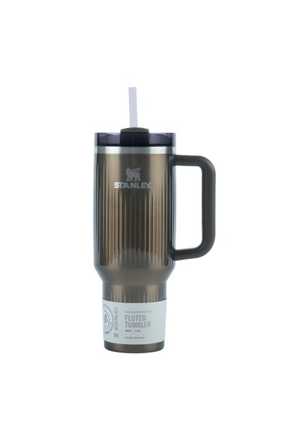 Quencher® H2.0 Fluted Tumbler Pipetli Termos Bardak 1,18L Pipetli Matara PLATİN