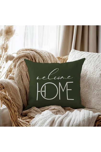 Home Pattern Velvet Cushion Cover 43X43 cm Double Sided Printed Zippers