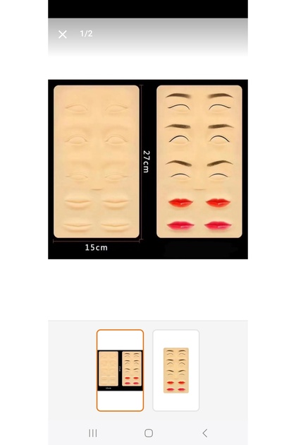 Latex Practice Skin for Microblading Permanent Makeup Training Eye Lip 3D