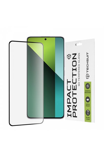 Протектор за екран Techsuit за Poco X6 / Redmi Note 13 Pro 5G, закалено стъкло,