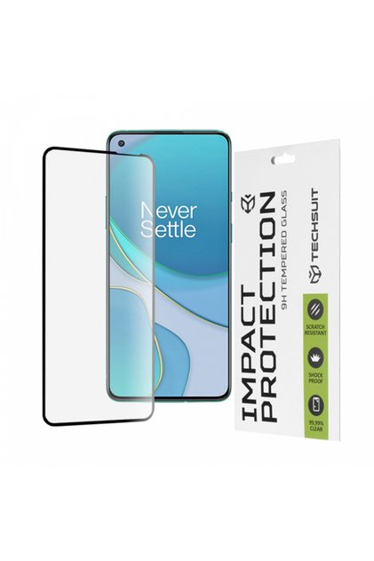 Folie de protectie Ecran Techsuit pentru 8T, Sticla Securizata, Full Glue, 111D, Neagra