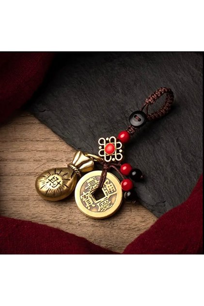 Gift Keychain Lucky Blessing Hand-Weven Money Bringing Good