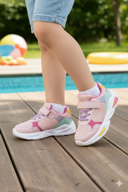 1735-3 Unisex Fileli Ortopedik Çocuk Spor Ayakkabı Sneaker