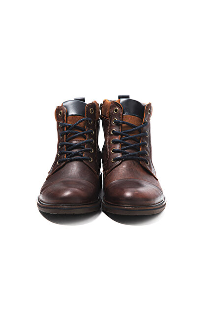 John May Erkek Bot 1041 021 WK-John May Orkut Suede Cognac