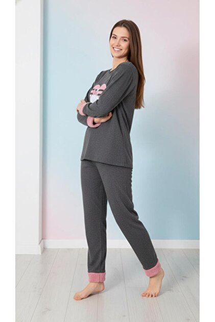 DAMEN-PYJAMA-SET AUS BAUMWOLLE, INTERLOCK-STOFF