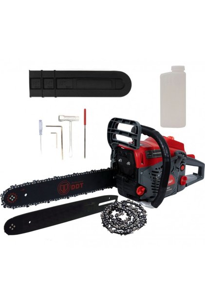 Drujbă pe benzină 0053, 6 CP, 58 cm³, 2 timpi, lungime lamă 45 cm, pornire prin tragere, capacitate rezervor 0,55 l
