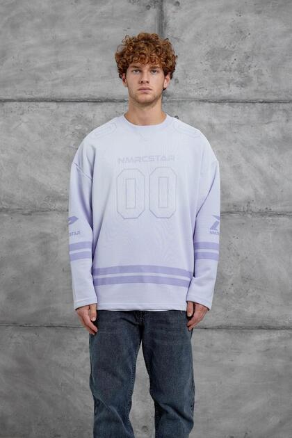 Men's Sweatshirt Nmrc 00 Lilac Oversize Printed