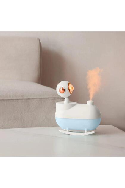 Mini umidificator cu abur rece și lumină ambientală caldă