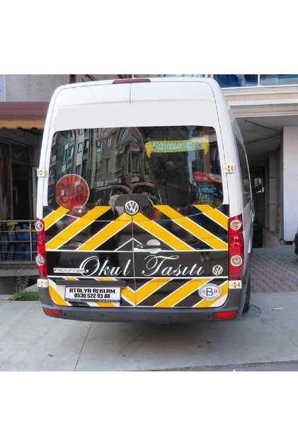 4 Years Durable Foil Cut School Bus Lettering, Sticker