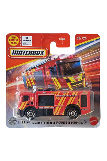 HOT WHEELS Matchbox - Scania XT Fire Truck - Kırmızı (1/64) 2025