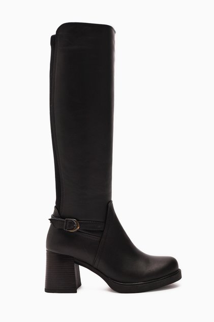 Gerti Black Heeled Women's Boots