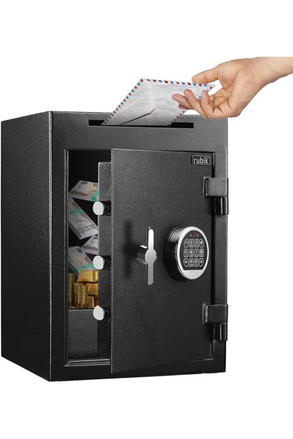 Depository Safe Box With Drop Slot , Digital Combination Lock 56kg, RB-DS48 Black