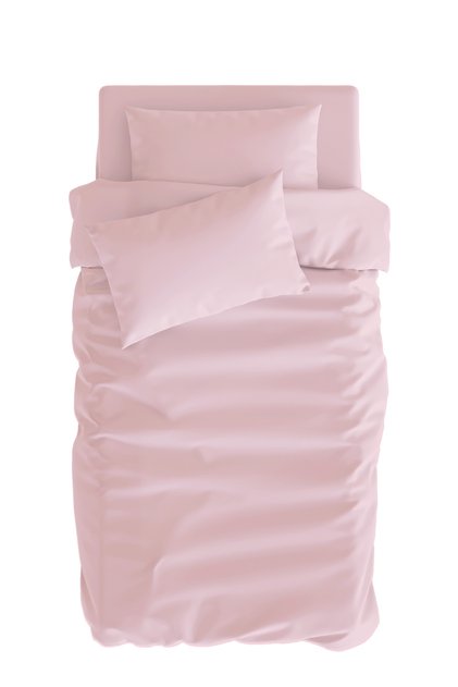 Basics Cotton Satin Pink Children's Duvet Cover Set 140X200Cm