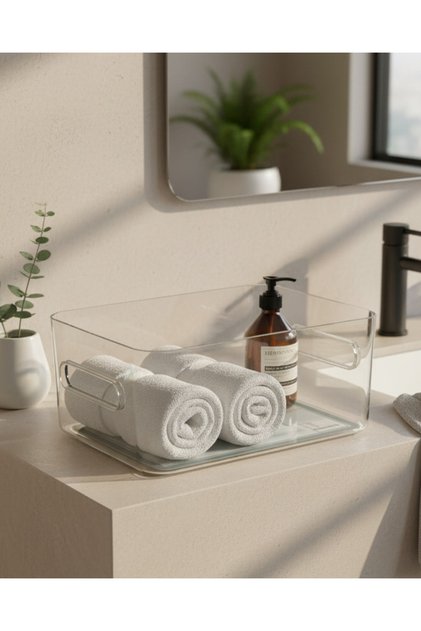 Clear Plain Storage Bin (Large)