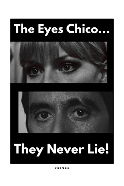 Pixaflair - Scarface - The Eyes - Çerçevesiz Poster - Fiyatı