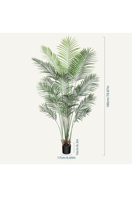 180cm Artificial Areca Palm for Indoor/Outdoor - No Maintenance, Perfect Decor & Gift