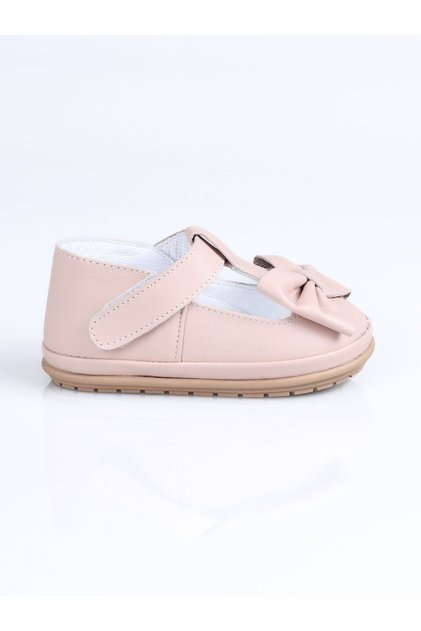 6010 Genuine Leather First Step Shoes-Powder - 21