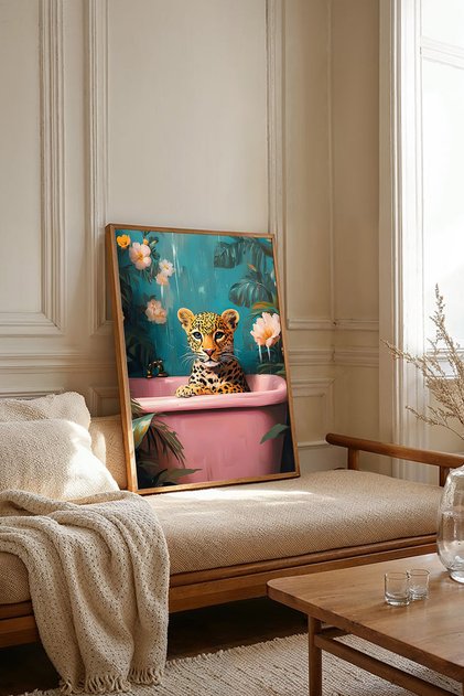One Piece Wooden Framed Living Room Hall Kitchen Painting Tk2407