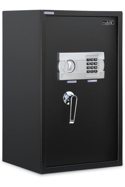 Large Safe Box with Digital Keypad & Key Lock 21.5kg (60x36x30 cm) RB60EG-CX Black