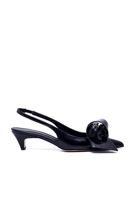 SAGE SİYAH HAKİKİ DERİ Kadın Stiletto & Abiye