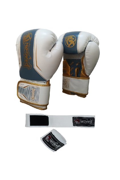 Legacy Kick Boxing Gloves Boxing Gloves Muaythai Sparring Training Gloves Set of 2 White Gold