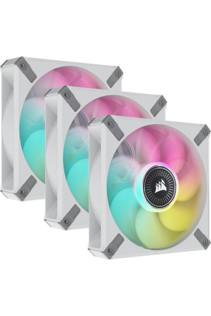 مروحة iCUE ML120 RGB ELITE Premium 120 مم PWM ذات الرفع المغناطيسي — بيضاء