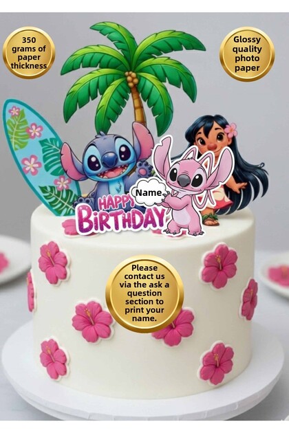 Roekraft Lilo and Stitch Cake Decoration Set