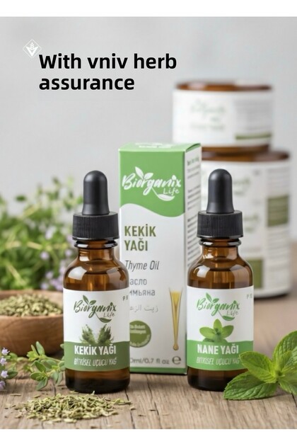 100% Natural Peppermint & Thyme Oil 20 ml X 2 Pieces