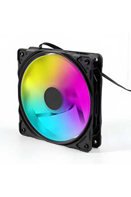mmm⭐︎　1001 Bugatek Rainbow Pc Soğutma Fanı V2 12 V Rgb 4 Pinli 12 cm Sessiz