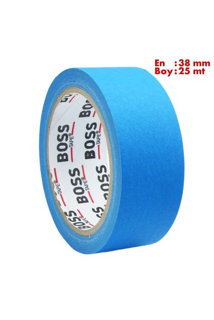 Mavi Maskeleme Bandı Kağıt Bant En:38mm Boy:25mt