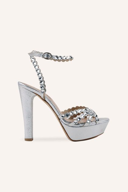Silver Alise Platform Heeled Shoes