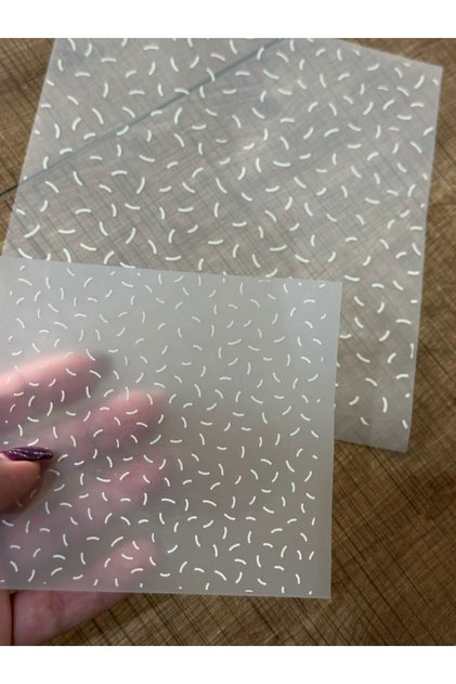 2 Pieces Iron-On Patterned Transfer Printing Arma 19X19-11X11 White