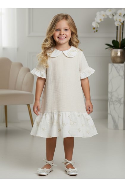 100% Organic Cotton Muslin Children's Dress 0776