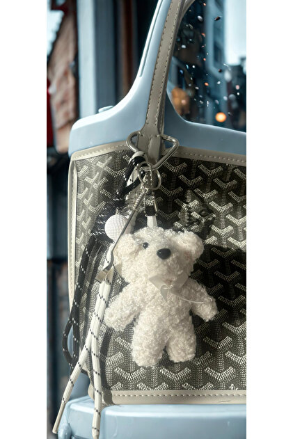 Xui Peluş Ayıcıklı Beyzbol Sopalı ve Toplu Çanta Charm -Anahtarlık