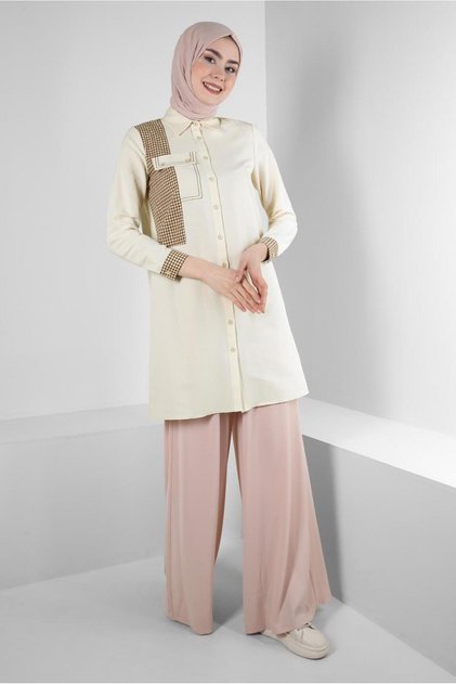 Plaid POCKET DETAILED SHIRT TUNIC 43646
