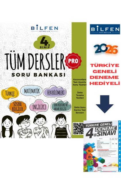 Bilfen 4. Sınıf Tüm Dersler Soru Bankası Yeni Müfredat