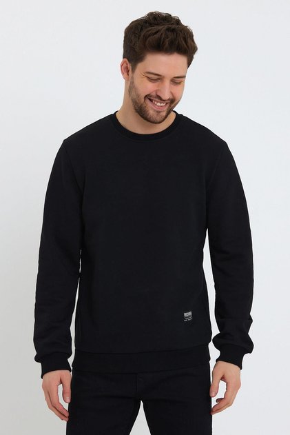 Men's Crew Neck Relaxed Regular 3 Thread Cotton Sweatshirt