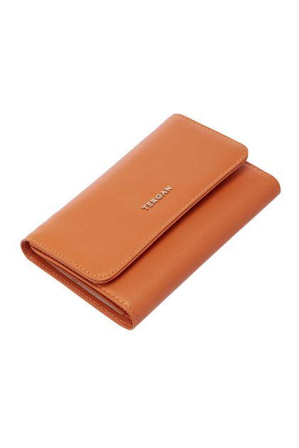 Orange Genuine Leather Women's Wallet - S1Cb00005730-T6T