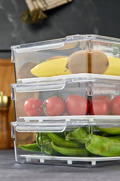 MİHEL Gloss AirControl Large 3'lü Süzgeçli Havalandırmalı Kapaklı