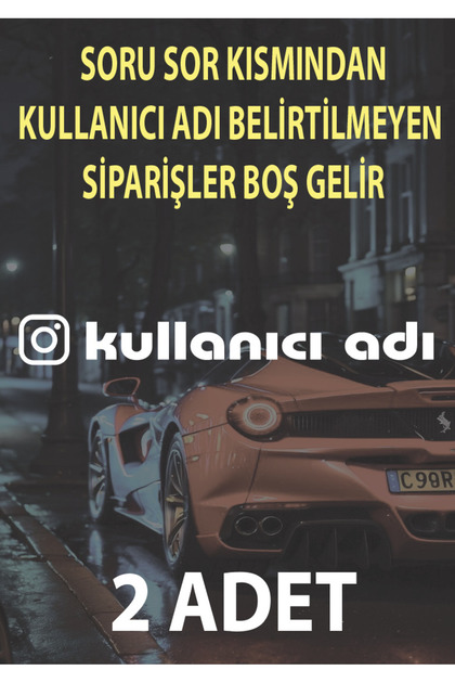 Instagram User Name Car & Motor Sticker 2 Pieces - 20 cm